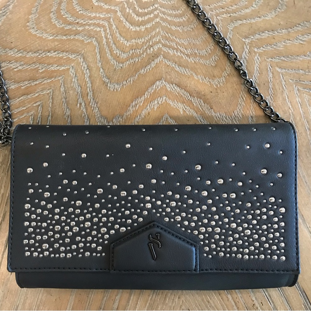 Simply Vera Wang Black Studded Crossbody Bag - Picture 2 of 13